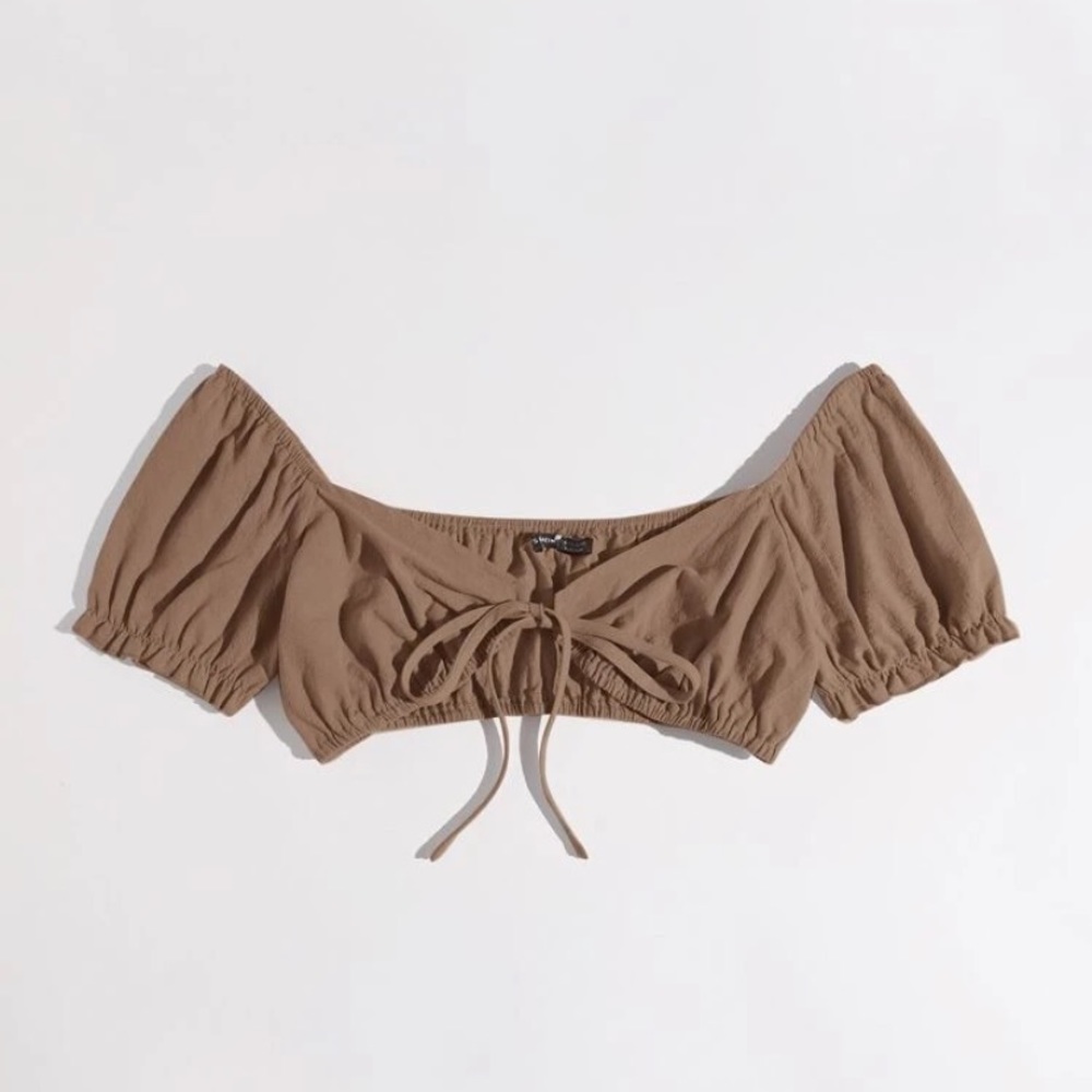 SHEIN, XS, Tie Front & Crop Top